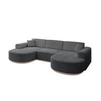 WOHNLANDSCHAFT MARI-U1-v1 - 303x171x83 cm Dunkelgrau Cord - Dunkelgrau, Holzwerkstoff/Textil (303/83/171cm) - ALTDECOR
