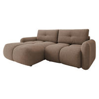 ECKSOFA Sandy - Schwarz/Braun, Holz/Kunststoff (238/165cm) - MIRJAN24