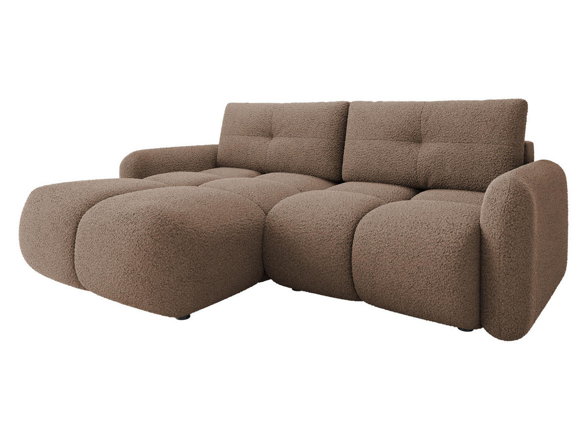 ECKSOFA Sandy - Schwarz/Braun, Holz/Kunststoff (238/165cm) - MIRJAN24