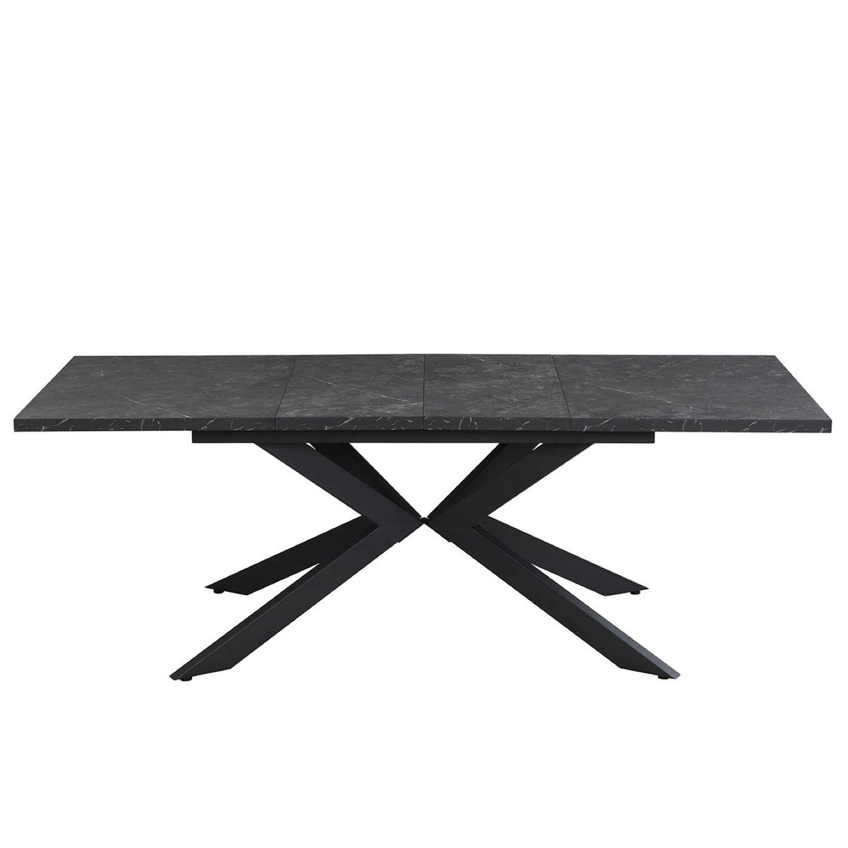 AUSZIEHTISCH MALTEK 140-220/90/76 cm - Anthrazit/Schwarz, Metall (90/140/76cm) - DUBI Möbel