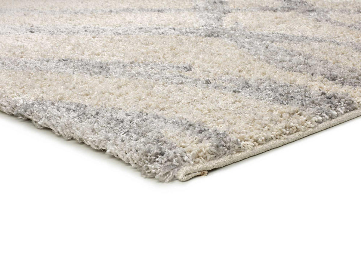 HOCHFLORTEPPICH grau Helia 160/230 cm - Beige/Grau, Naturmaterialien/Textil (160/230cm) - Atticgo