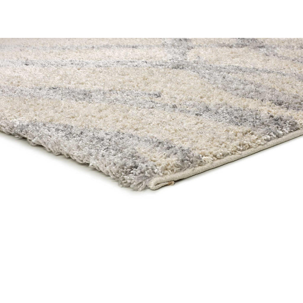 Thumbnail - Atticgo Hochflorteppich, Grau, Beige, Textil, Abstrakt, Rechteckig, 160x230 cm, Oeko-Tex® Standard 100, für Fußbodenheiz...