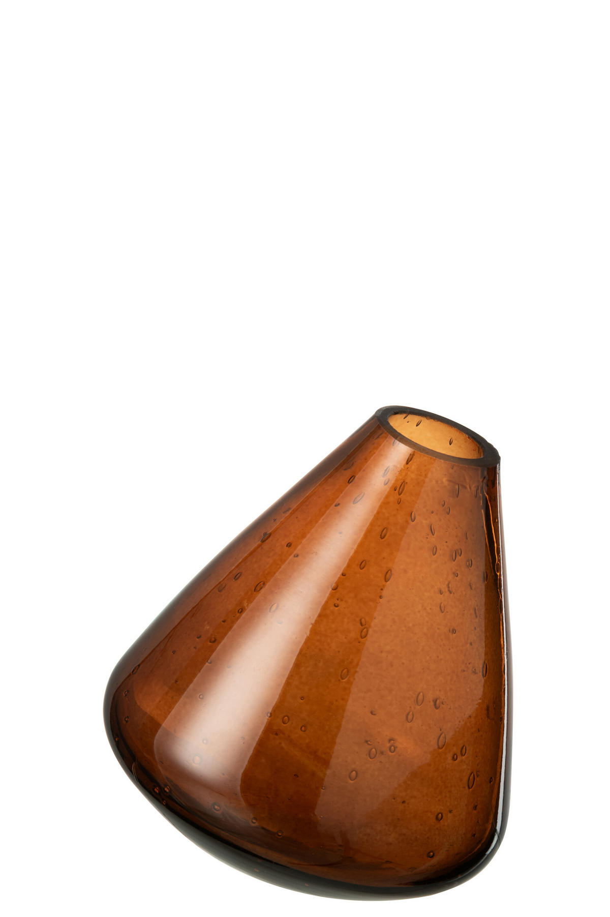 VASE TOPAZ - Glas - Braun - Ø 11.5 cm - Braun, Glas (11.5/13.5cm) - J-Line
