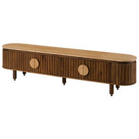 TV-BOARD Mango 220x40x50 braun geölt KYOTO #114 - Braun, Holz (220/50/40cm) - Massivmoebel24