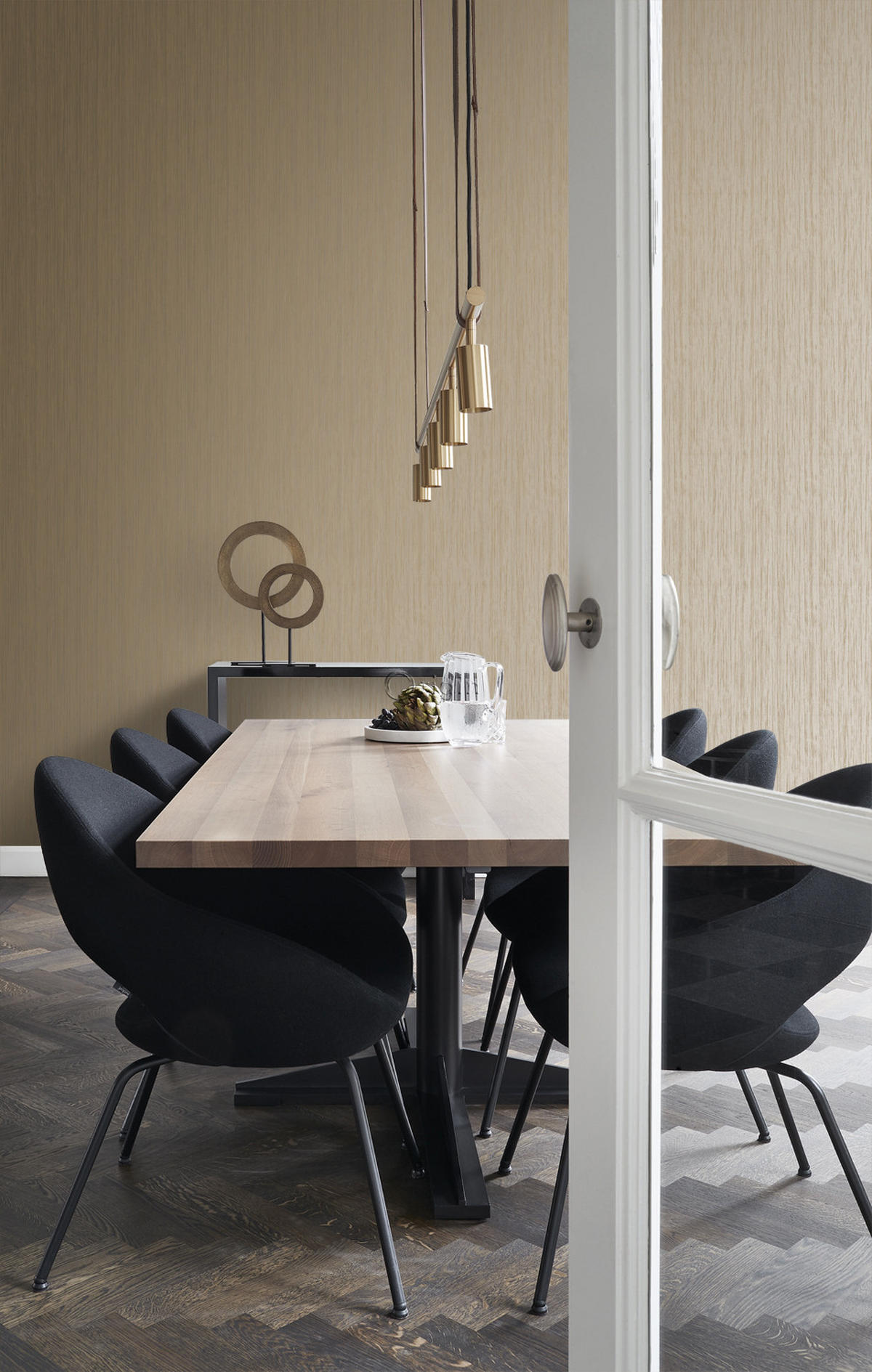 TAPETE feine Streifen 53 cm x 10.05 m - Braun, Papier (53/1000cm) - Origin Wallcoverings