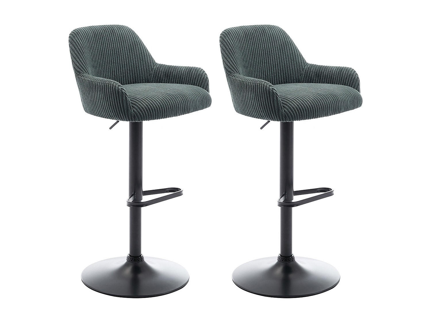 BARHOCKER - 51cm x 49cm - Samt - tannengrün - LILIYA - Grün, Textil (51/102/49cm) - Vente-Unique