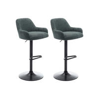 BARHOCKER - 51cm x 49cm - Samt - tannengrün - LILIYA - Grün, Textil (51/102/49cm) - Vente-Unique