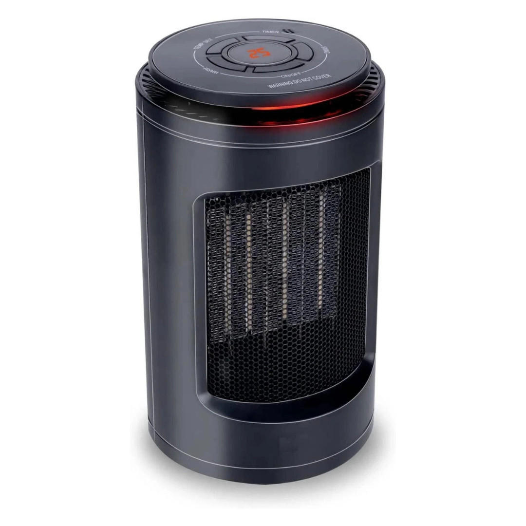 KERAMIK HEIZLÜFTER Tischgerät Schwarz 1200W mit Oszillation, Elektroheizung, Heizgerät, Raumheizer, Schnellheizer, Heizlüfter Tragbar, Thermostat - Schwarz, Kunststoff/Metall (13/23/13cm) - Alpina