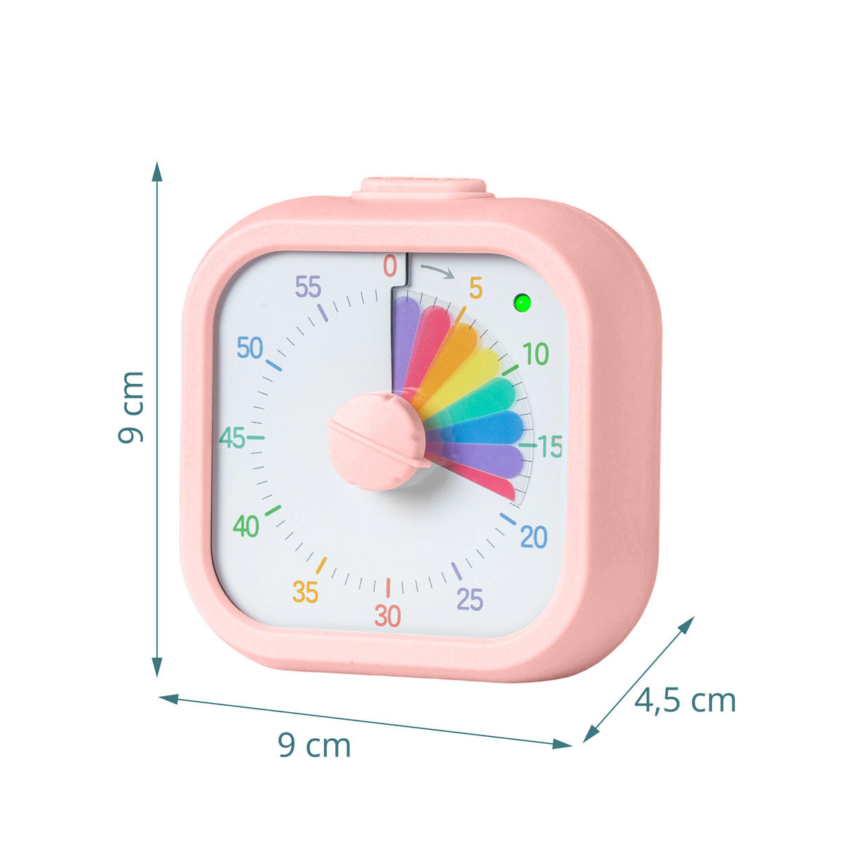 TIMER Rosa 60 minuter - Pink, Plast (9/9/4.5cm) - Relaxdays