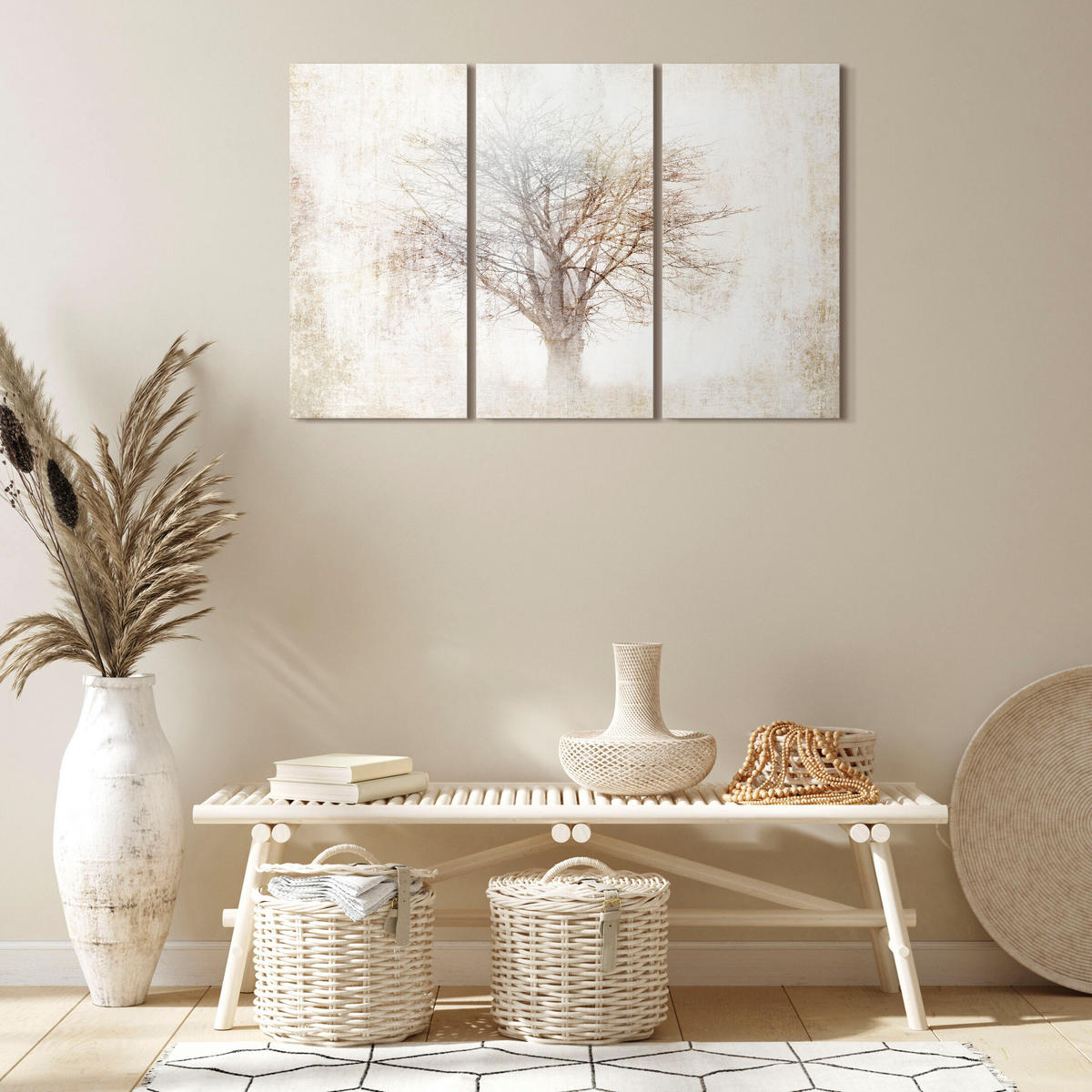 LEINWANDBILD Baum 3-tlg. 120x80 cm - Multicolor, Holz (120/80cm) - LUMASOUL