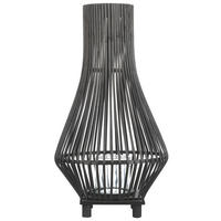 LATERNE Schwarz Leyte - Schwarz, Holz (30/58/30cm) - Beliani