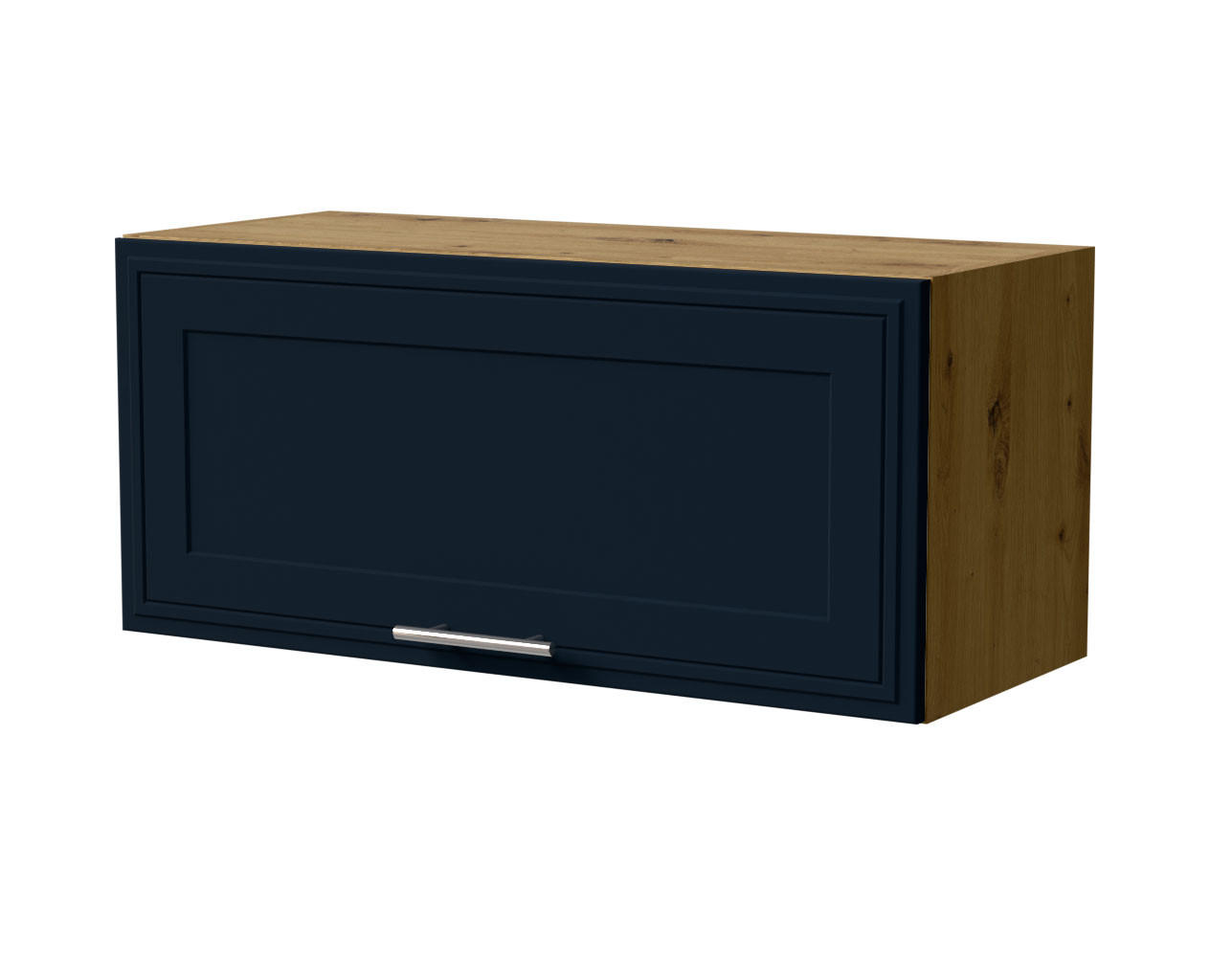 KLAPPHÄNGESCHRANK Salo W4B/80 Eiche Artisan / Indigo Matt 80 / 32,5 / 36cm - mit Blum Aventos Klappenbeschlag - Eiche Artisan/Dunkelblau, Holz/Holzwerkstoff (80/36/32.5cm) - Feldmann-Wohnen