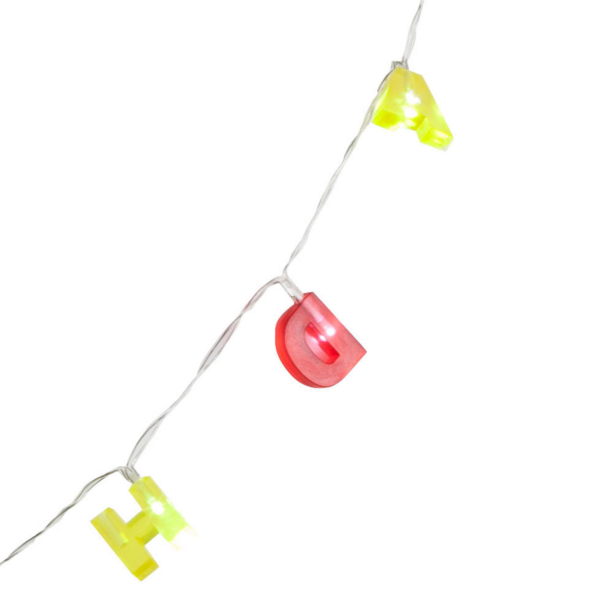 LED DEKORLEUCHTE Happy Birthday Bunt Kunststoff - Multicolor, Kunststoff (124/3/3.5cm) - Globo Lighting