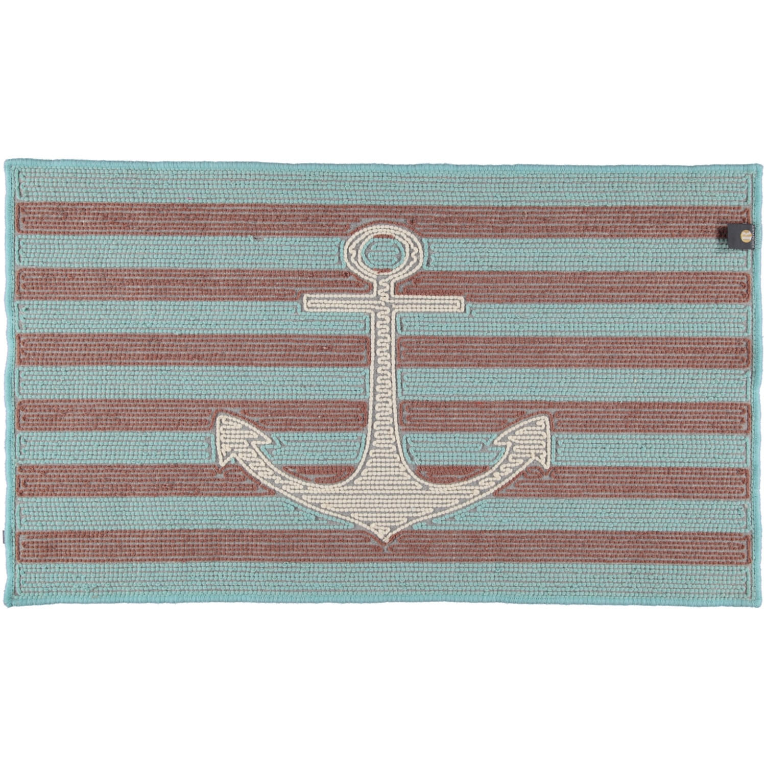 BADTEPPICHE ANKER ICE-CAPPUCINO-WEISS - 1370 - Blau, Textil (70/120cm) - Rhomtuft