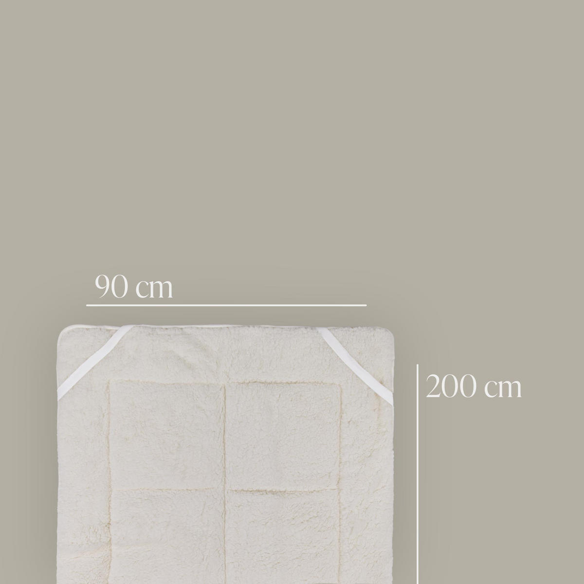MATRATZENAUFLAGE Lammflor mit Wendeseite 90x200cm - Beige, Textil (90/200cm) - Bestlivings