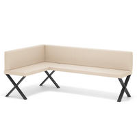 ECKBANK links VERO X Kunstleder glatt, 128/168 cm Beige - Beige, Kunststoff/Textil (128/168cm) - Idohome