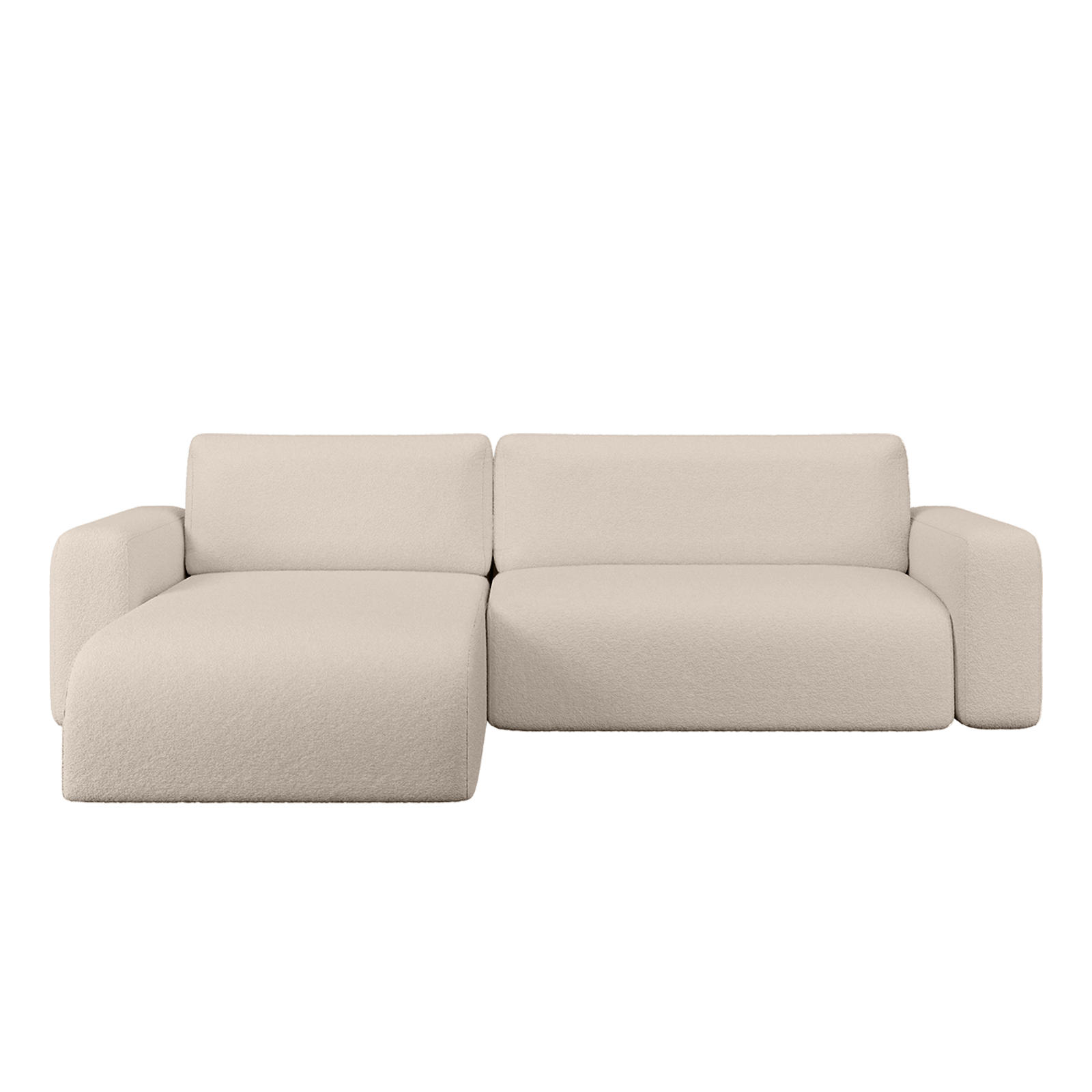 ECKSOFA TALW L mit Schlaffunktion, Beige - Beige, Textil (294/185cm) - Fedve