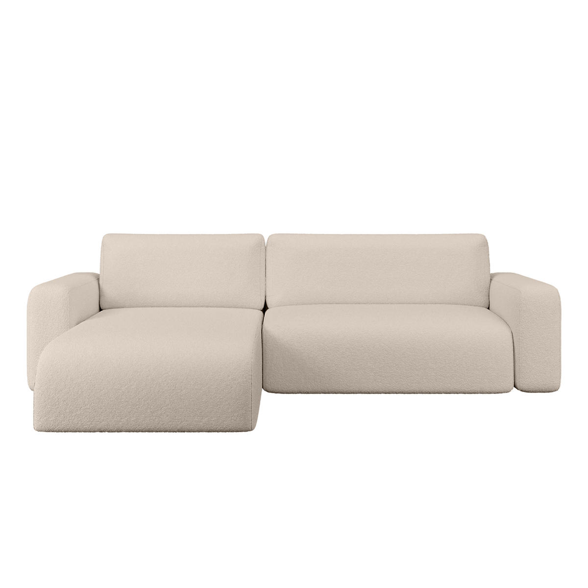 ECKSOFA TALW L mit Schlaffunktion, Beige - Beige, Textil (294/185cm) - Fedve