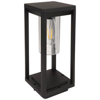 LED STEHLEUCHTE Aluminium Schwarz - Schwarz, Kunststoff (15/15/35cm)