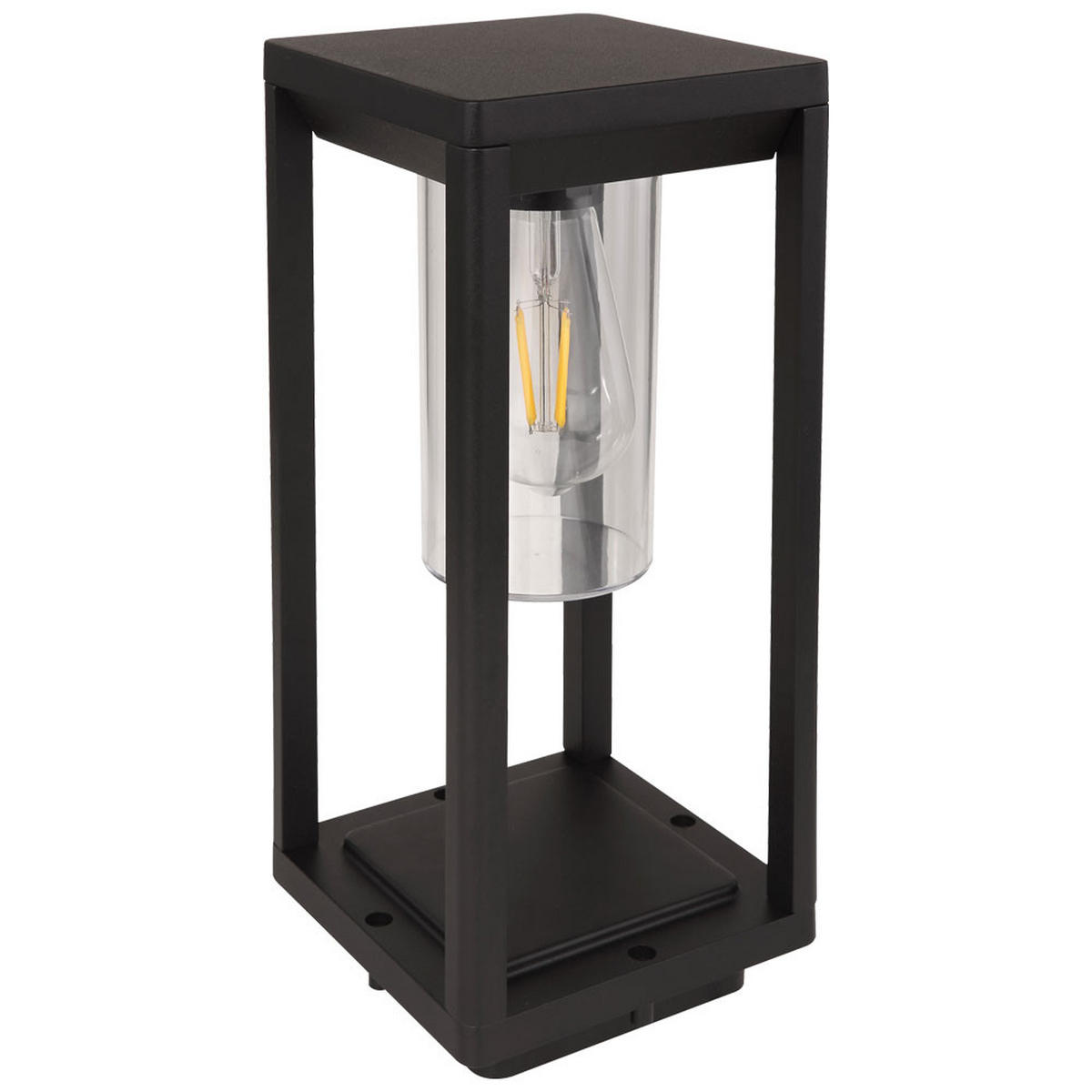 LED STEHLEUCHTE Aluminium Schwarz - Schwarz, Kunststoff (15/15/35cm)