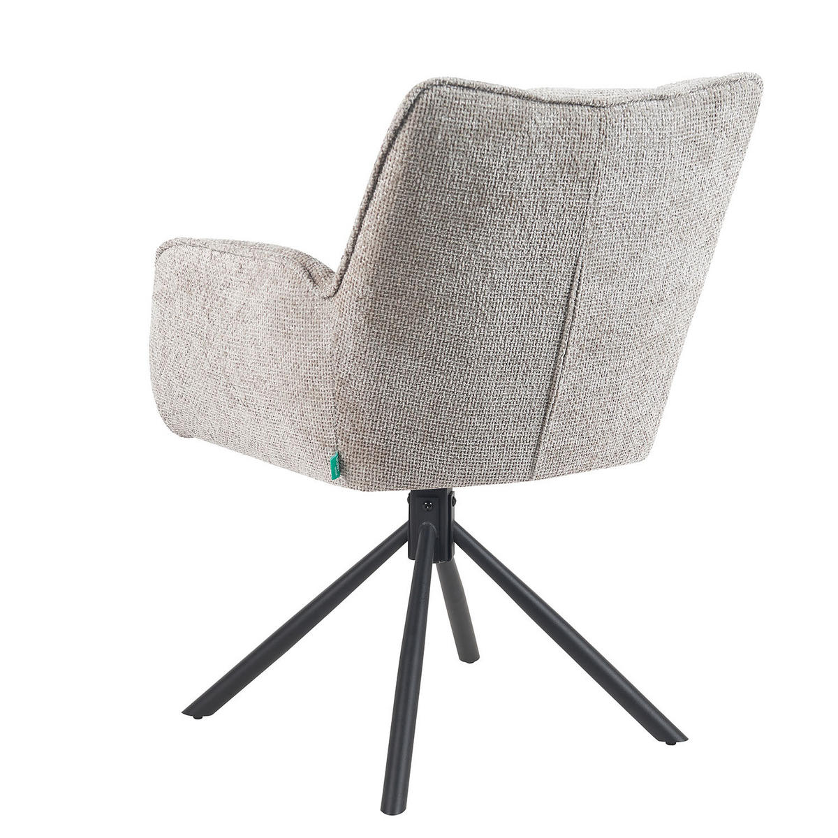 DREHSTUHL Mika-Daan - Hellgrau/Schwarz, Textil/Metall (59/84/66cm) - DUBI Möbel