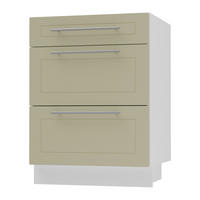 SCHUBLADENUNTERSCHRANK Kvantum D3M/60 60 / 50 / 82cm - Creme/Weiß, Holz/Holzwerkstoff (60/82/50cm) - Feldmann-Wohnen