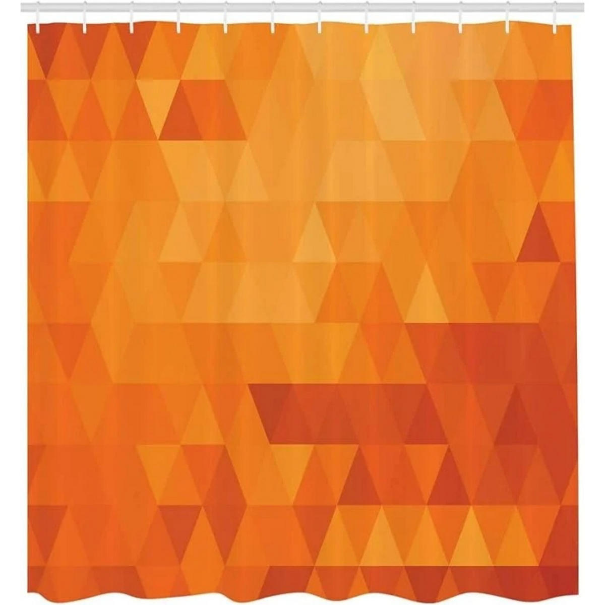 DUSCHVORHANG Orange Stoff Muster Dekor Badezimmer - Multicolor, Textil (200/180cm) - MCBOSON