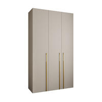 DREHTÜRENSCHRANK 245,5/140/50 3-türig - Kaschmir/Goldfarben, Holz/Metall (140/245.5/50cm) - Abiks Möbel