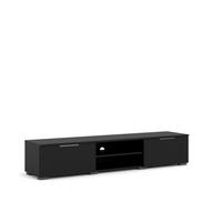 TV-MÖBEL, Malika, Schwarz, Spanplatte foliert, 173 x 40 x 33 cm - Schwarz, Holzwerkstoff (173/33/40cm) - ebuy24