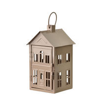 LATERNENHAUS Roger Beige 14,8x14,3xh26,8 cm Metall - Beige, Metall (14.3/26.8/14.8cm) - Mondex