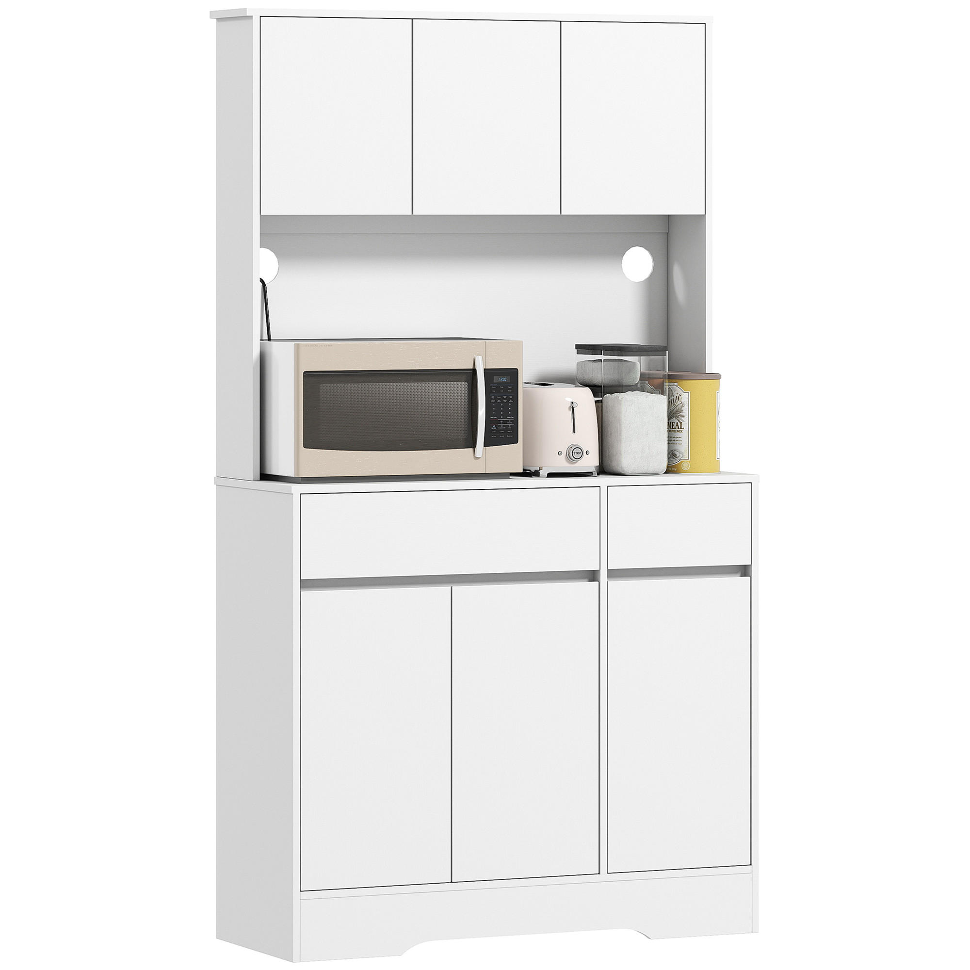Pangivo Küchenschrank Weiß 38x180x100 cm