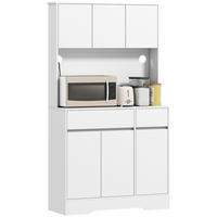 BUFFET DE-08679 offene Arbeitsfläche mit Kabellöchern Weiß - Weiß, Holzwerkstoff (38/180/100cm) - ComfortXL