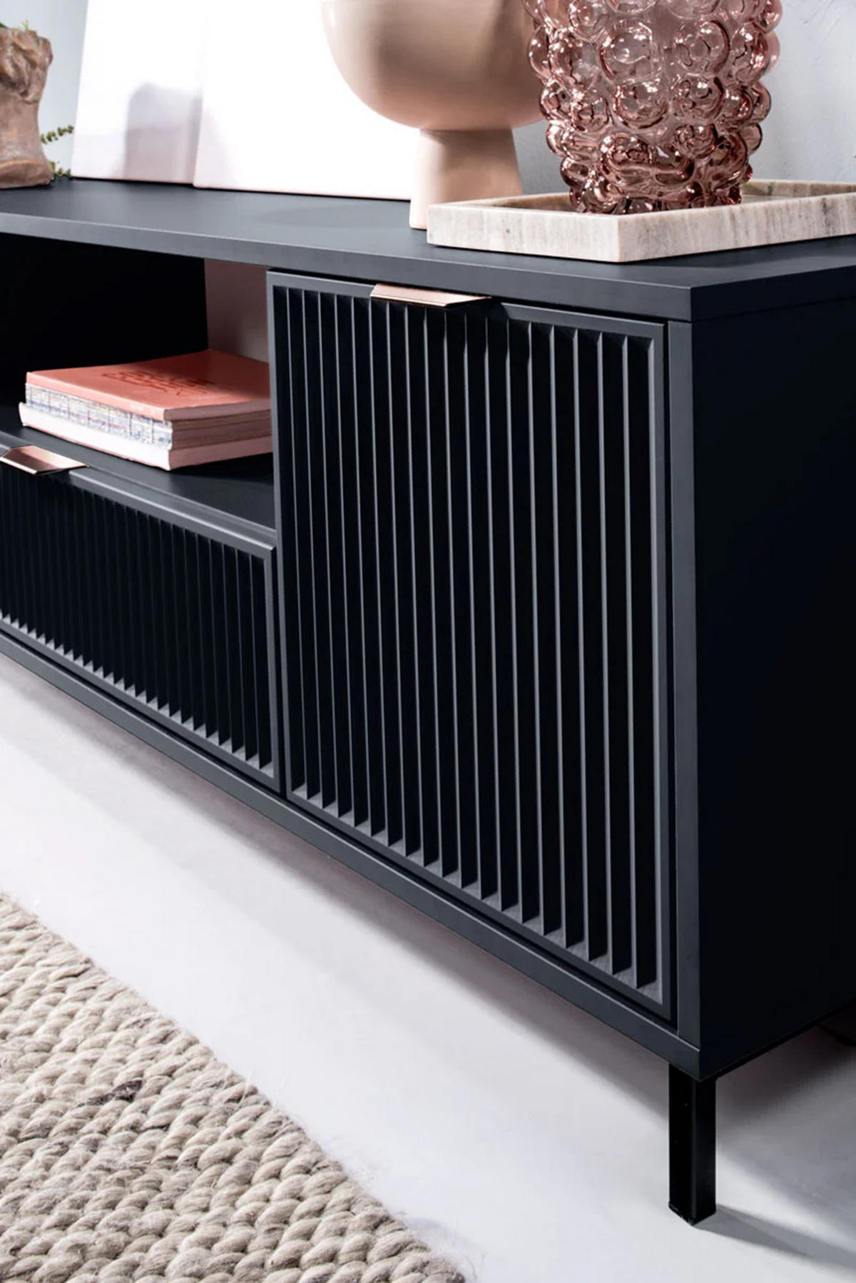 TV-SCHRANK LINKA STYLES LS-03 - Dunkelblau, Holzwerkstoff (135/56/41cm) - Meblini
