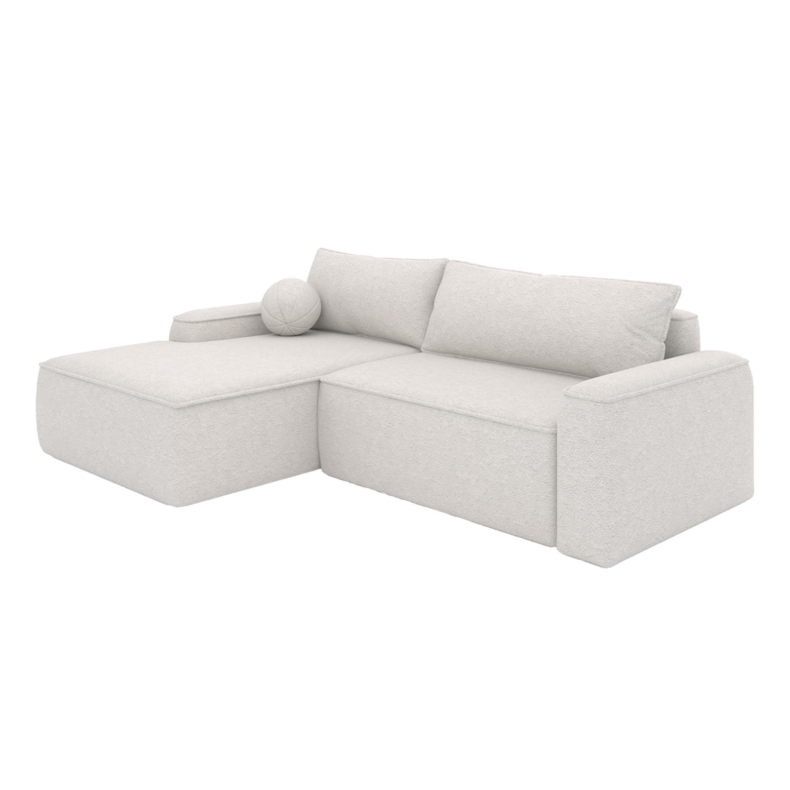 ECKSOFA OTATTI mit Schlaffunktion, Creme - Ecru, Textil (245/160cm) - Fedve