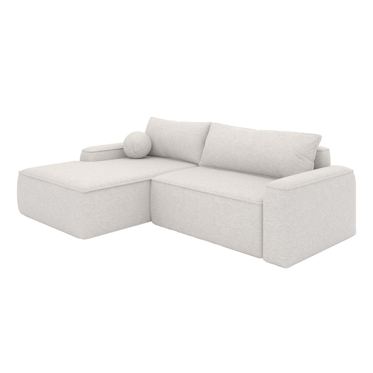 ECKSOFA OTATTI mit Schlaffunktion, Creme - Ecru, Textil (245/160cm) - Fedve