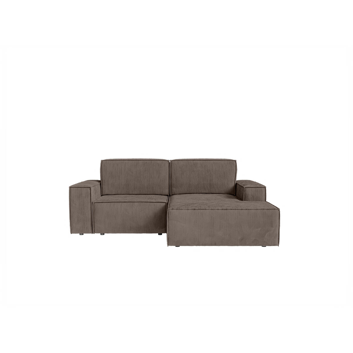 ECKSOFA KOKKO MINI mit Schlaffunktion, Dunkelbraun - Dunkelbraun, Textil (240/167cm) - Fedve