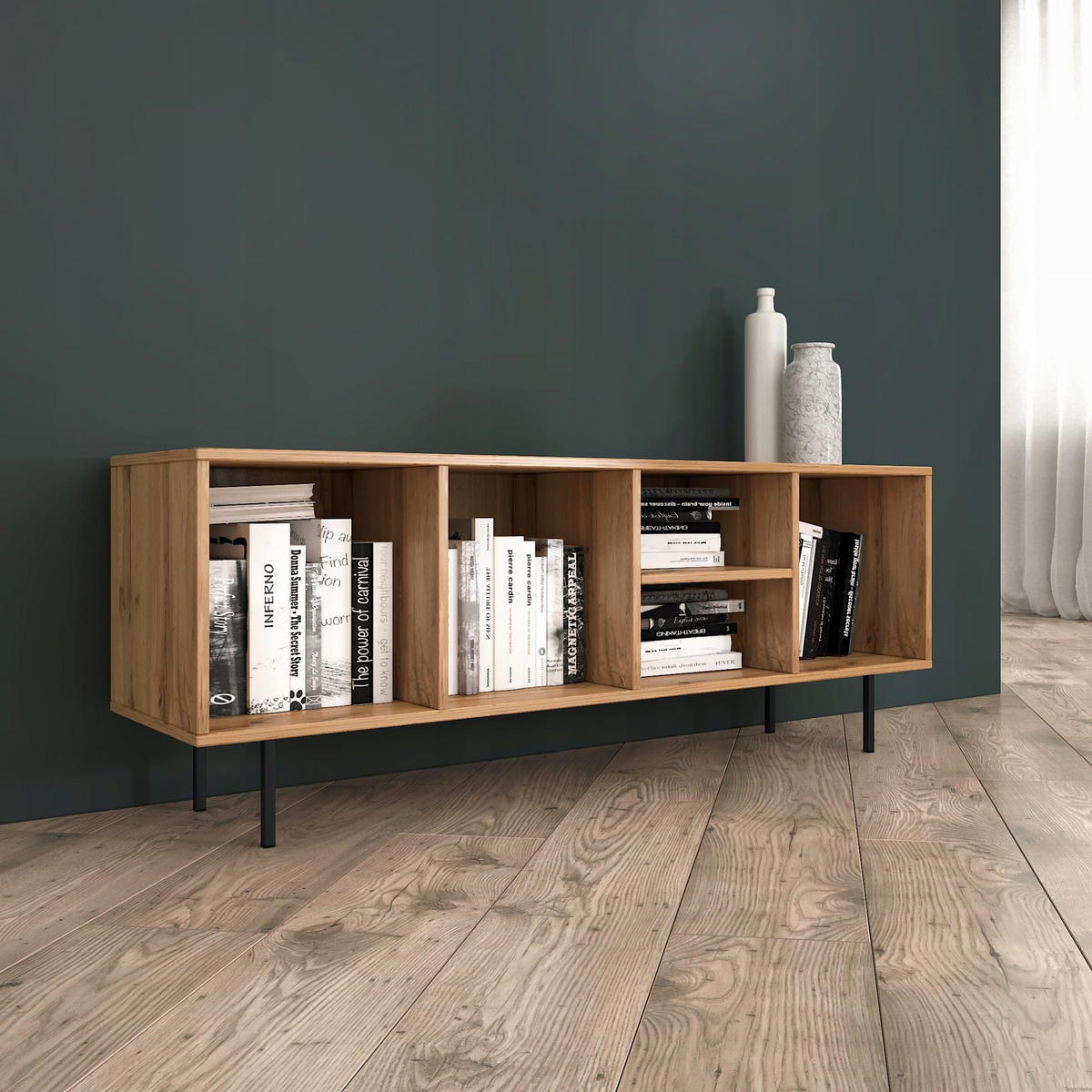 TV-SCHRANK Wotan-Eiche - Eiche Wotan, Holzwerkstoff (140/53/36cm) - Target Home