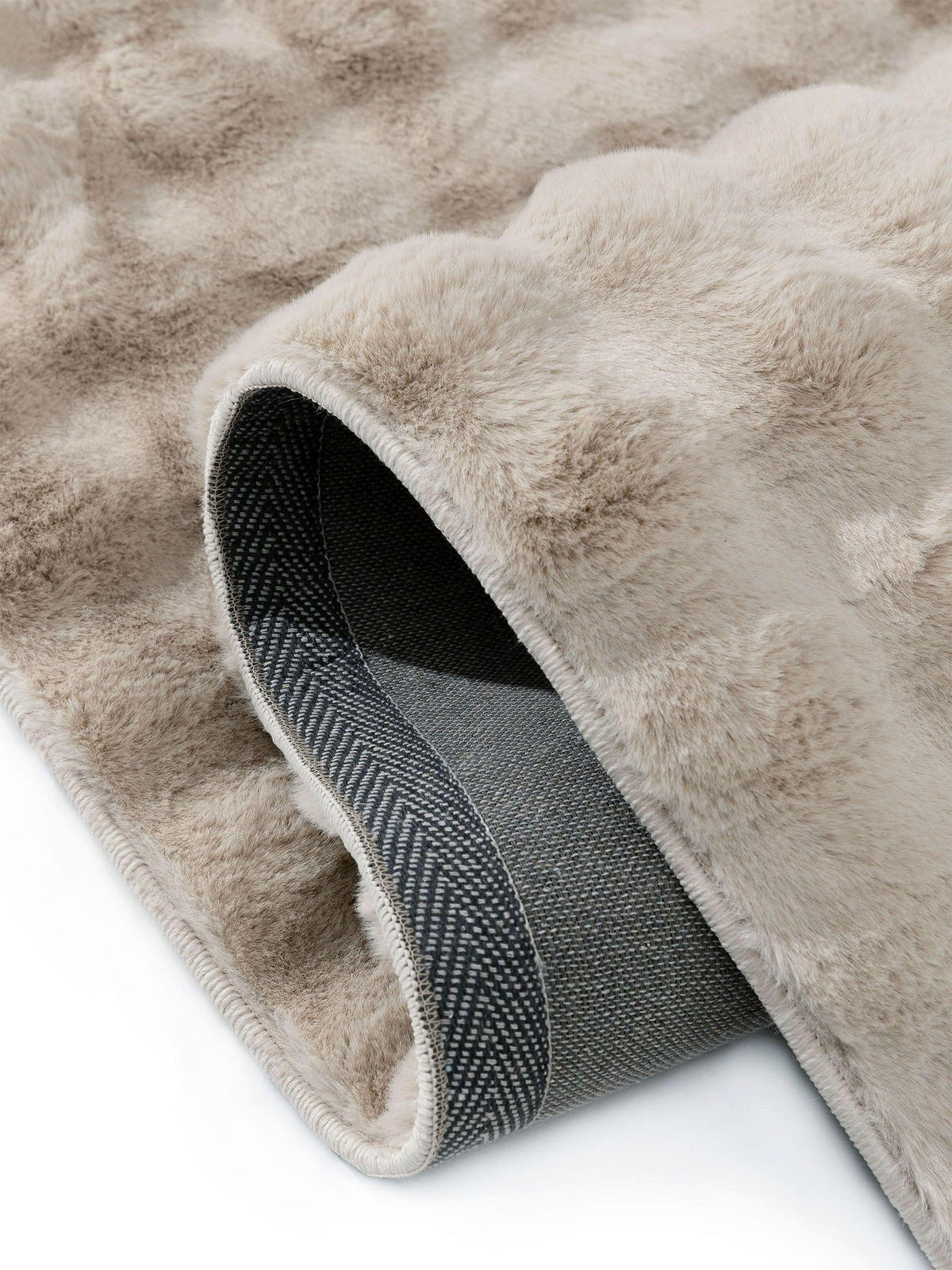 KUNSTFELL-TEPPICH Dave Beige 160x230 cm - Beige, Textil (160/230cm) - benuta Nest
