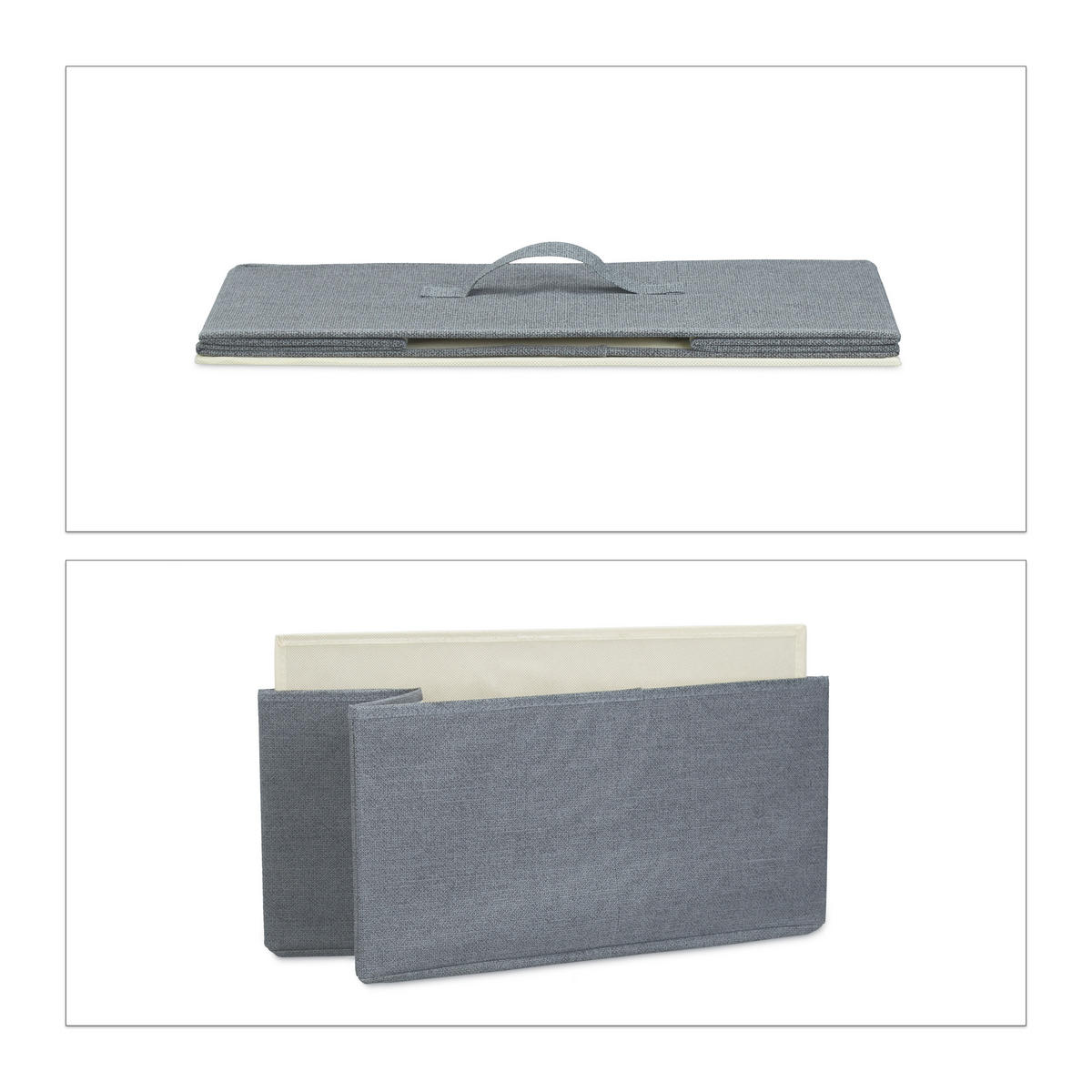 REGALSYSTEM - Grau, Holzwerkstoff/Textil (83/77.5/29cm) - Relaxdays
