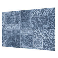 FOTOTAPETE 312x219 cm - Pflanzenornamente - Blau, Textil (312/219cm) - Wallfluent