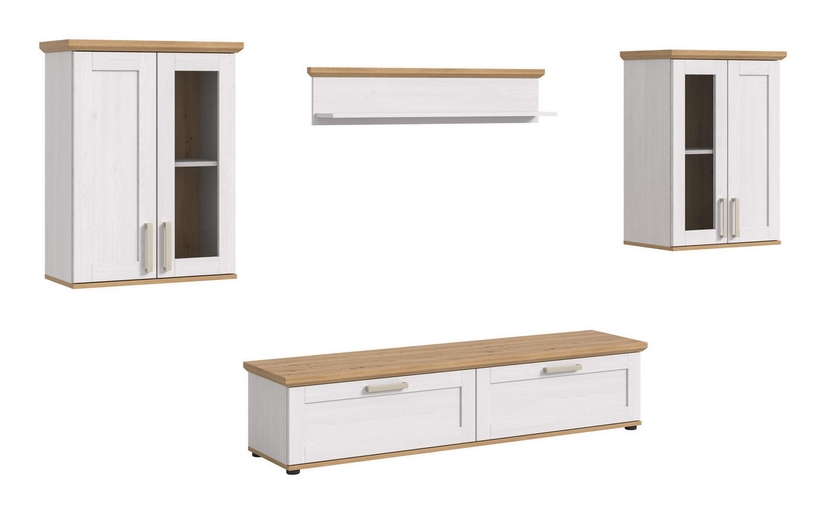 WOHNKOMBINATION VERONA (B/H/T: ca. 316/161/40 cm) in Sibiu Lärche Nachbildung/Sibiu Lärche Nachbildung - Lärchefarben, Holzwerkstoff (316/161/40cm)
