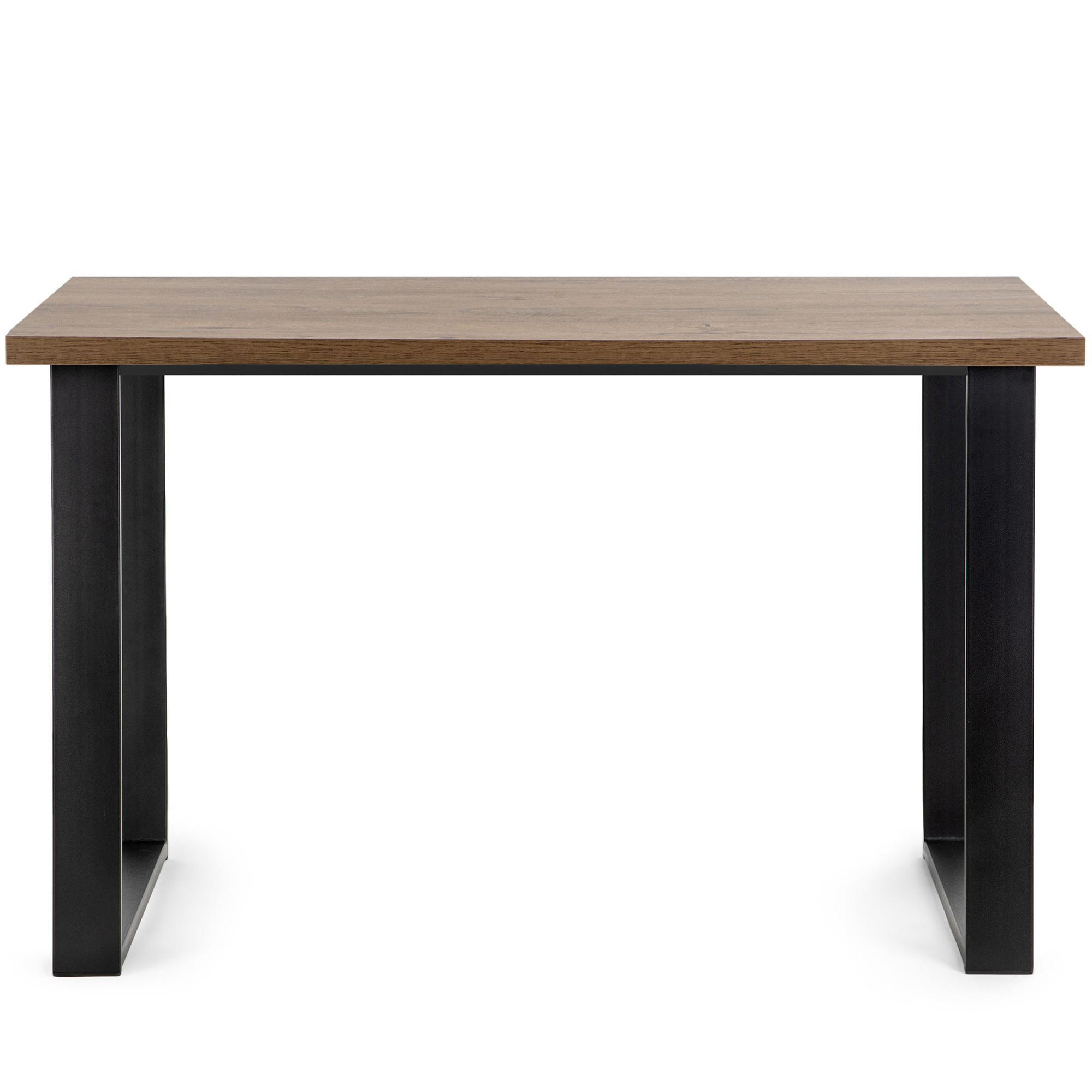 ESSTISCH CETO rechteckig Loft-Stile, eiche lefkas - Eichefarben/Dunkelbraun, Holz/Metall (80/125/77cm) - KONSIMO®