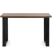 ESSTISCH CETO rechteckig Loft-Stile, eiche lefkas - Eichefarben/Dunkelbraun, Holz/Metall (80/125/77cm) - KONSIMO®