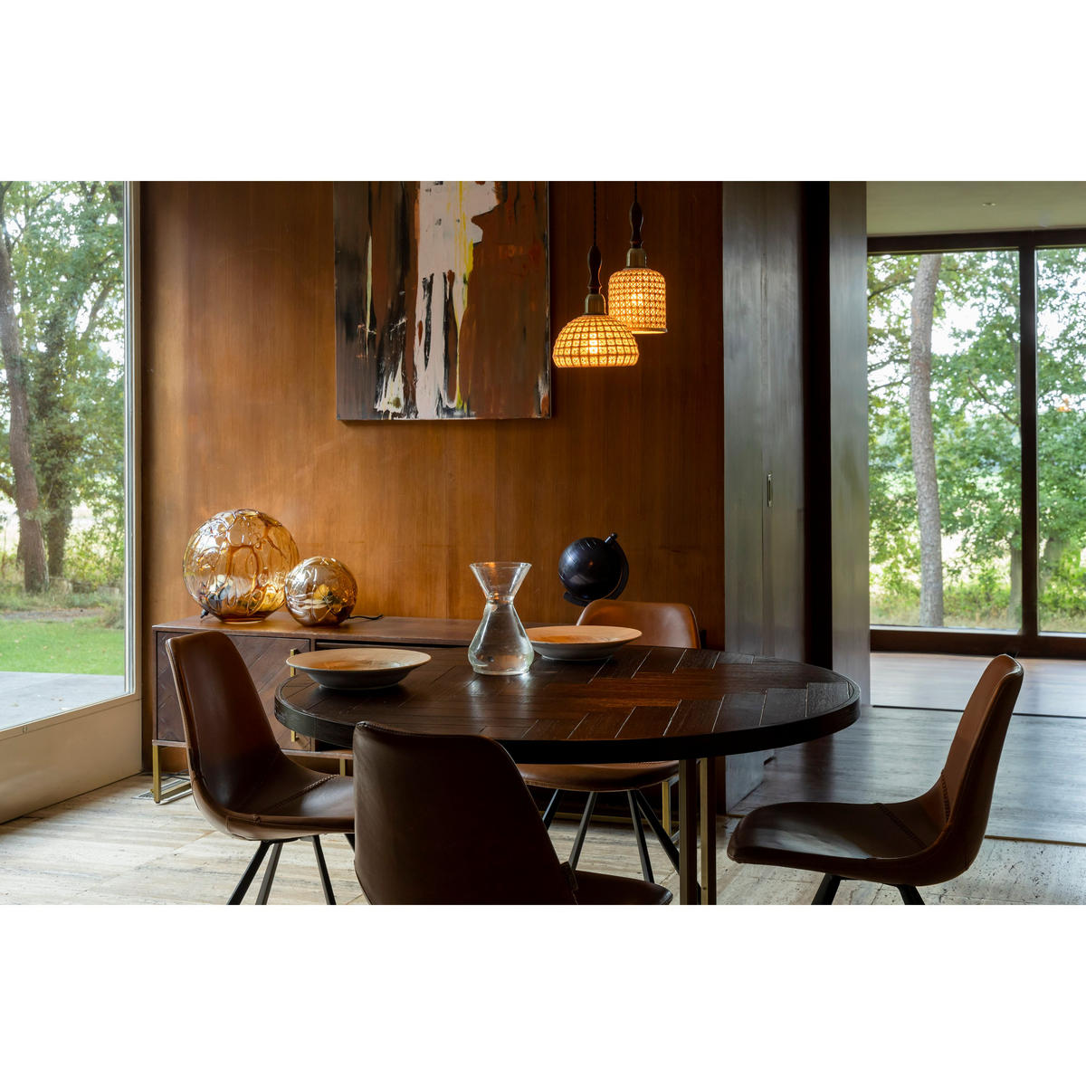 ESSTISCH Class Rund 120 cm - Braun, Holz (120/120/75cm) - Dutchbone