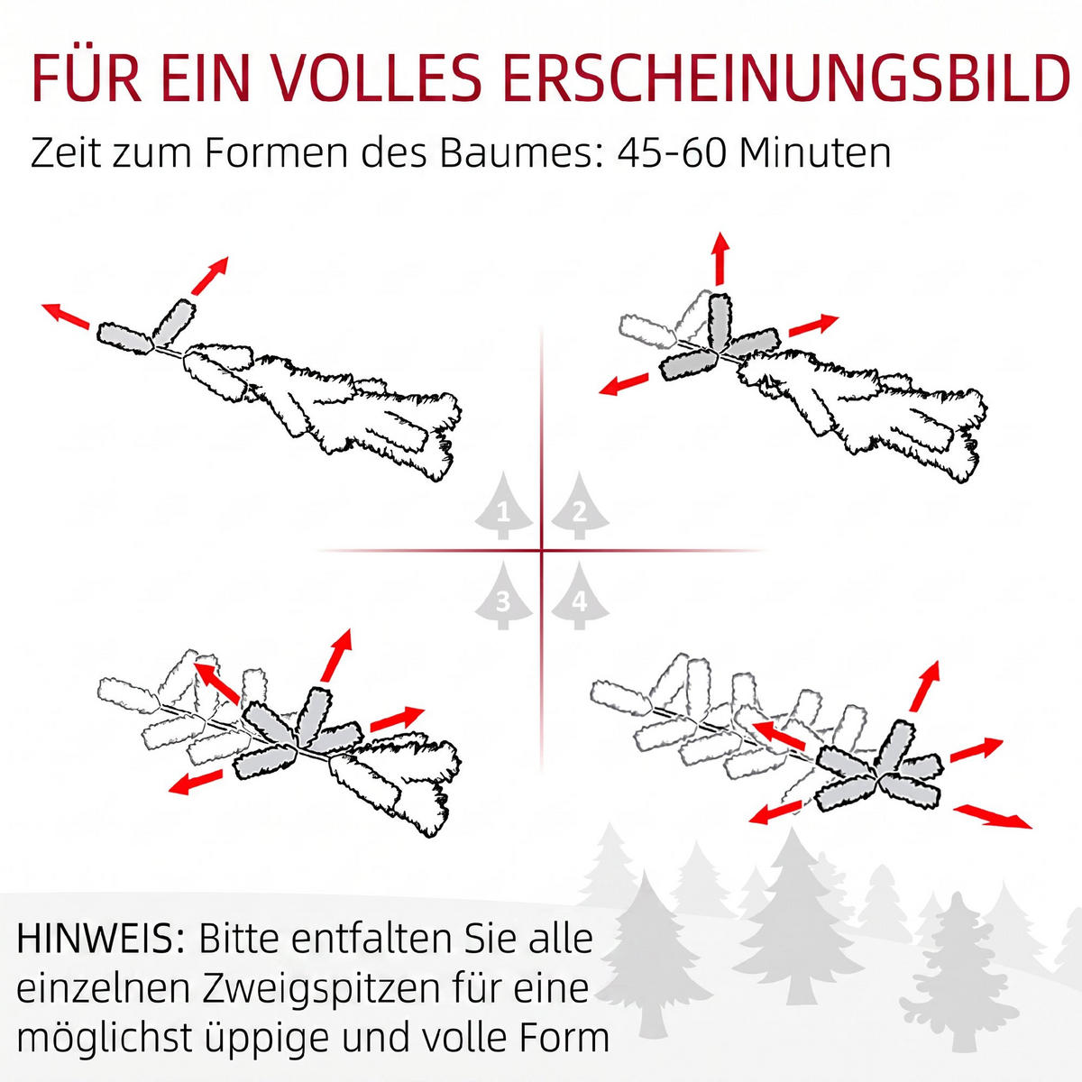 WEIHNACHTSBAUM Stahl PE Grün - Grün, Kunststoff (210cm) - HOMCOM