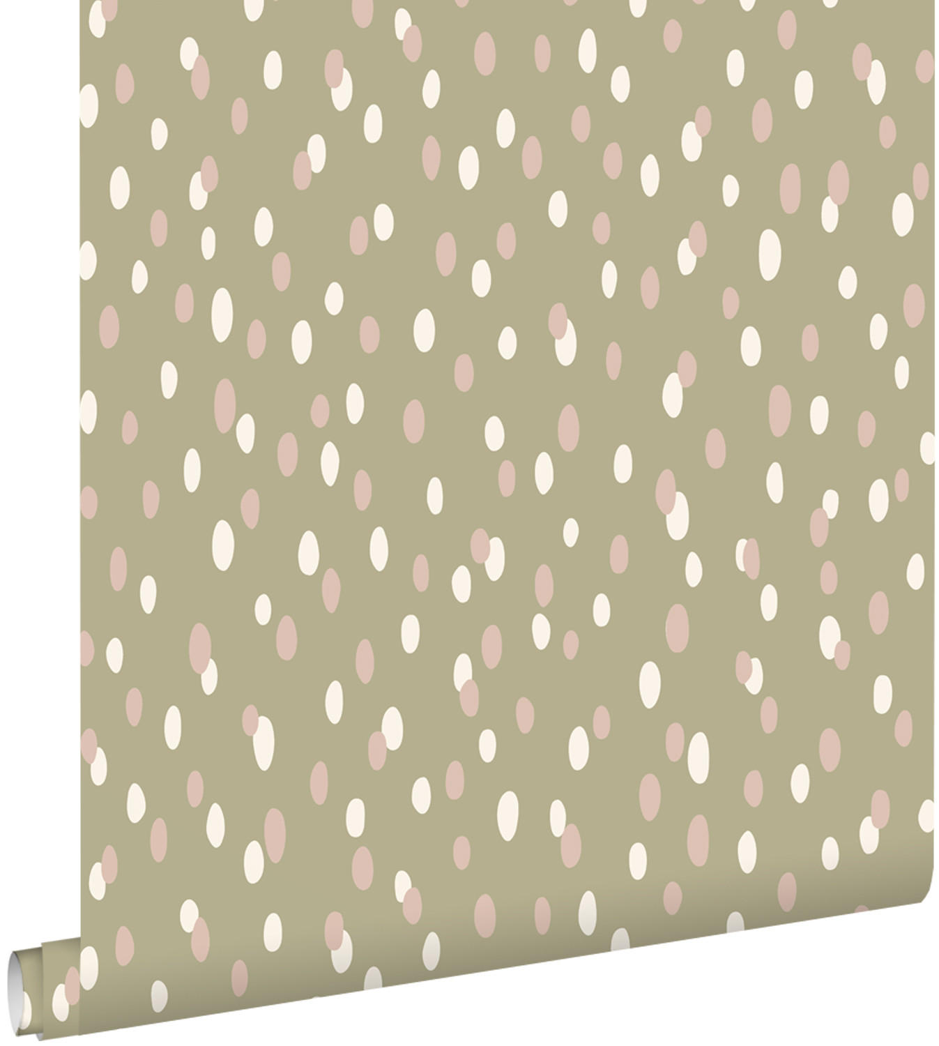 TAPETE Punkte 50 x 900 cm - Grün, Papier (50/0.1cm) - ESTAhome