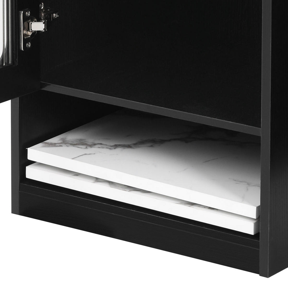KÜCHENINSEL aus MDF 80x71-151x92 cm Schwarz mit Steckdosenleiste - Schwarz, Holzwerkstoff (151/92/80cm) - Modfu