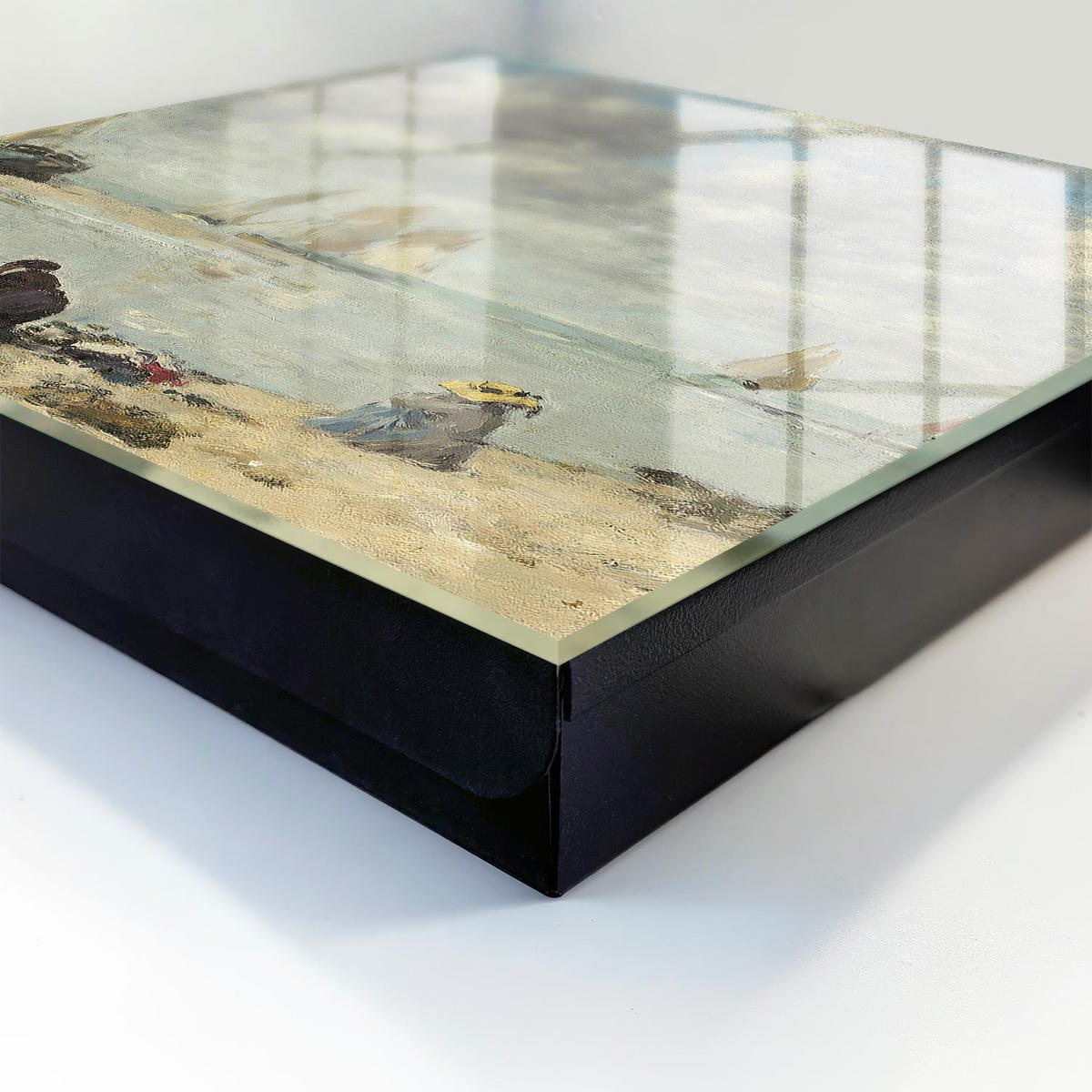 SCHLÜSSELBOX Schwarz 30x30 cm- Türöffnung nach rechts - Segelboote - Blau, Metall (30/30/5cm) - TULUP