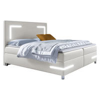 BOXBETT Delos LED - Weiß, Holz (200/200cm) - MIRJAN24