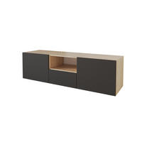 LOWBOARD ELIO-W 140x40x41 cm - Artisan / Schwarz - Eiche Artisan, Holzwerkstoff (140/40/41cm) - ALTDECOR